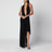 Robe Spire Cascade noire en jersey de viscose