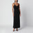 Schwarzes Kleid aus geripptem Stretch-Jersey