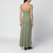 Abito verde in jersey stretch a costine
