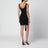 Schwarzes Minikleid aus Stretch-Jersey mit Cut-out-Ausschnitt