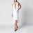 Robe midi Spire Cascade blanche en viscose