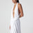 Robe midi Spire Cascade blanche en viscose
