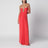 Robe longue corail en jersey