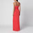 Robe longue corail en jersey