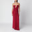 Langes Kleid in Wine aus Jersey