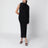 Robe de soirée Aurelia en viscose noire
