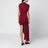 Robe courte Aurelia en viscose couleur bordeaux