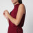Robe courte Aurelia en viscose couleur bordeaux