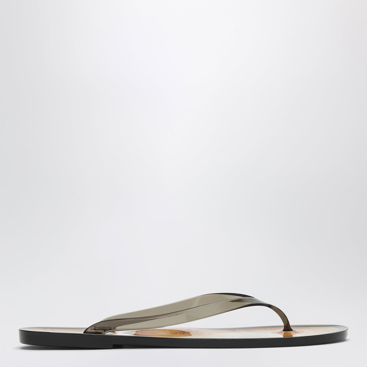 Black/amber Jo flip-flop sandals