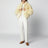 Pelliccia corta con cappuccio beige lemon