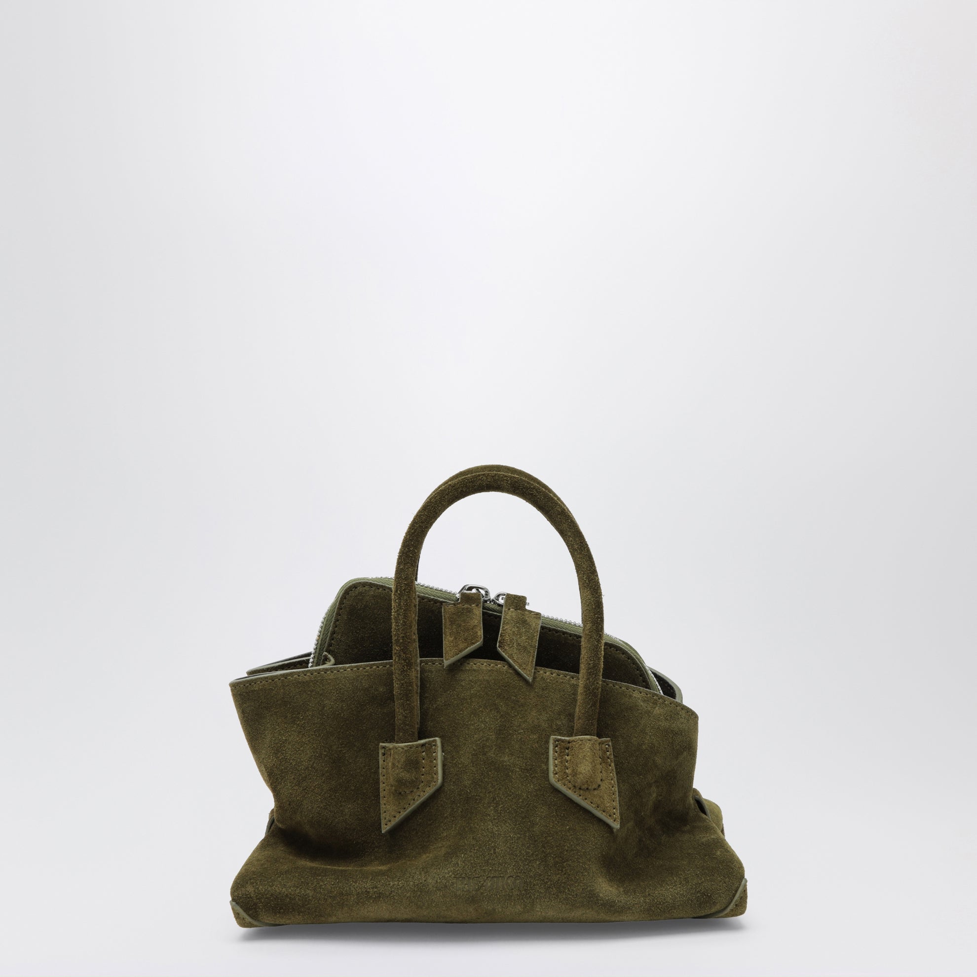 Borsa La Passeggiata Mini verde kaki in suede