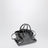 La Passeggiata Mini dark grey cracked laminated leather bag