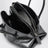 La Passeggiata Mini dark grey cracked laminated leather bag