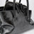 La Passeggiata Mini dark grey cracked laminated leather bag