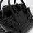 La Passeggiata Mini Tasche in Schwarz aus Leder mit Krokoprägung