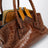 La Passeggiata Mini shaded brown crocodile-print leather bag