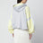 Grey/light yellow bomber sweatshirt