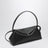 T-lock bag in black grained leather