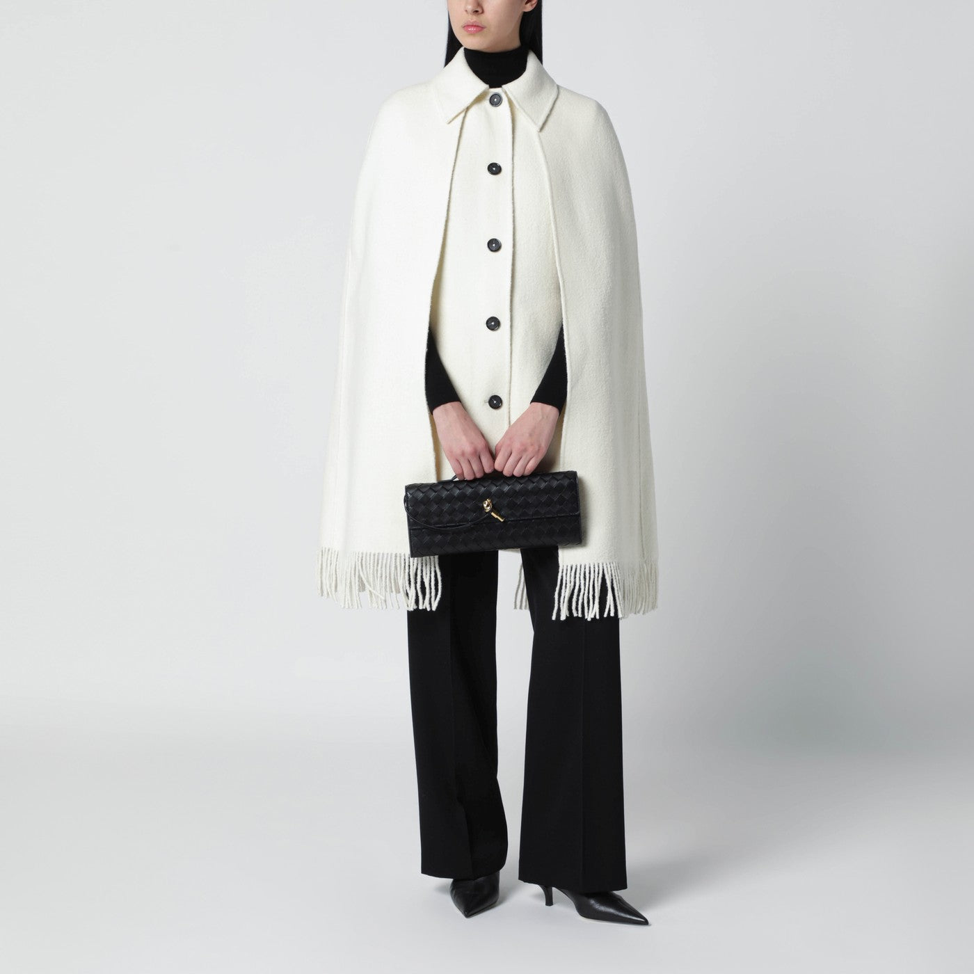 TOTEME White cape jacket with fringes | TheDoubleF