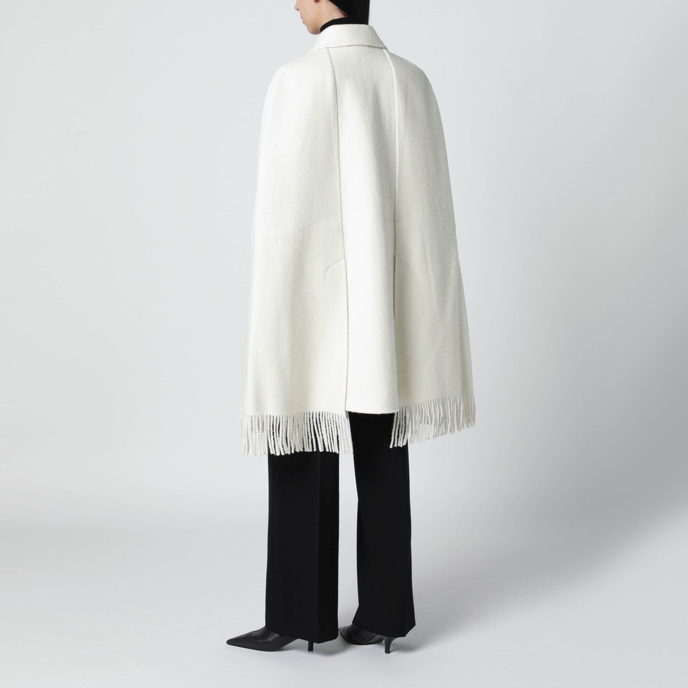 TOTEME White cape jacket with fringes | TheDoubleF