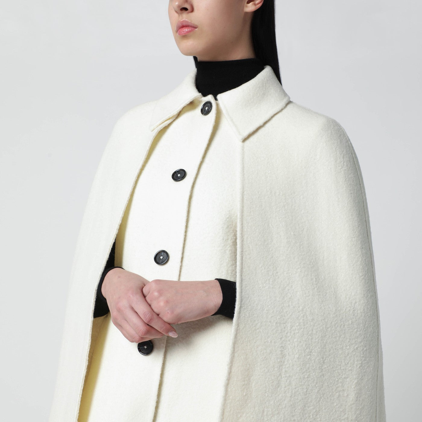 TOTEME White cape jacket with fringes | TheDoubleF