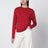 Red viscose jersey knit top