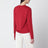 Red viscose jersey knit top