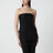 Top sans manches noir en laine et soie
