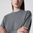 Klassischer Kaschmirpullover mit Rundhals grau meliert