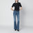 Black viscose jersey T-shirt