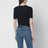Black viscose jersey T-shirt