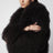 Short chocolate brown fur jacket