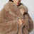Short caramel fur jacket