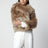 Short hazelnut fur jacket