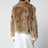 Short hazelnut fur jacket