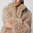 Short hazelnut fur jacket