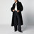 Chocolate brown belted fur coat