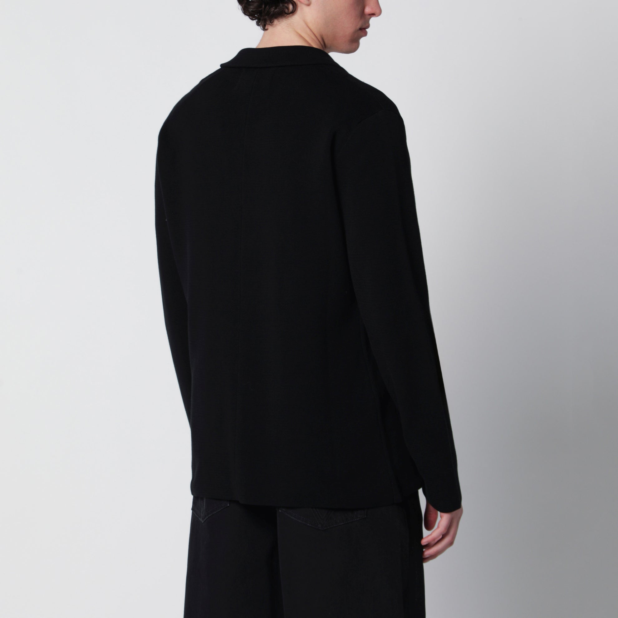 Black cotton cardigan jacket