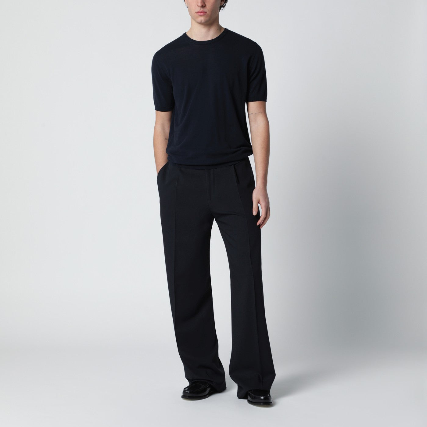 Maglia blu navy in cotone