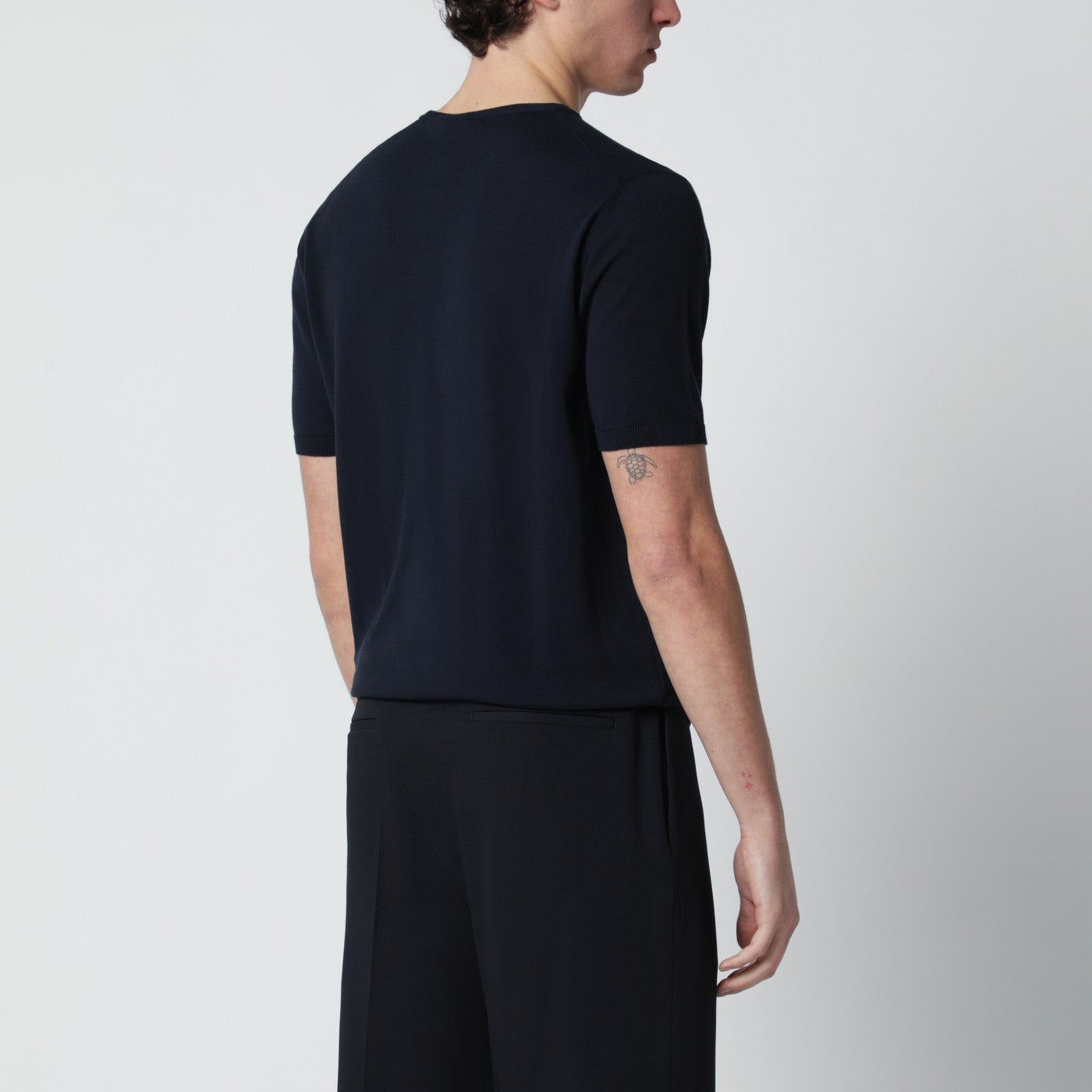 Maglia blu navy in cotone