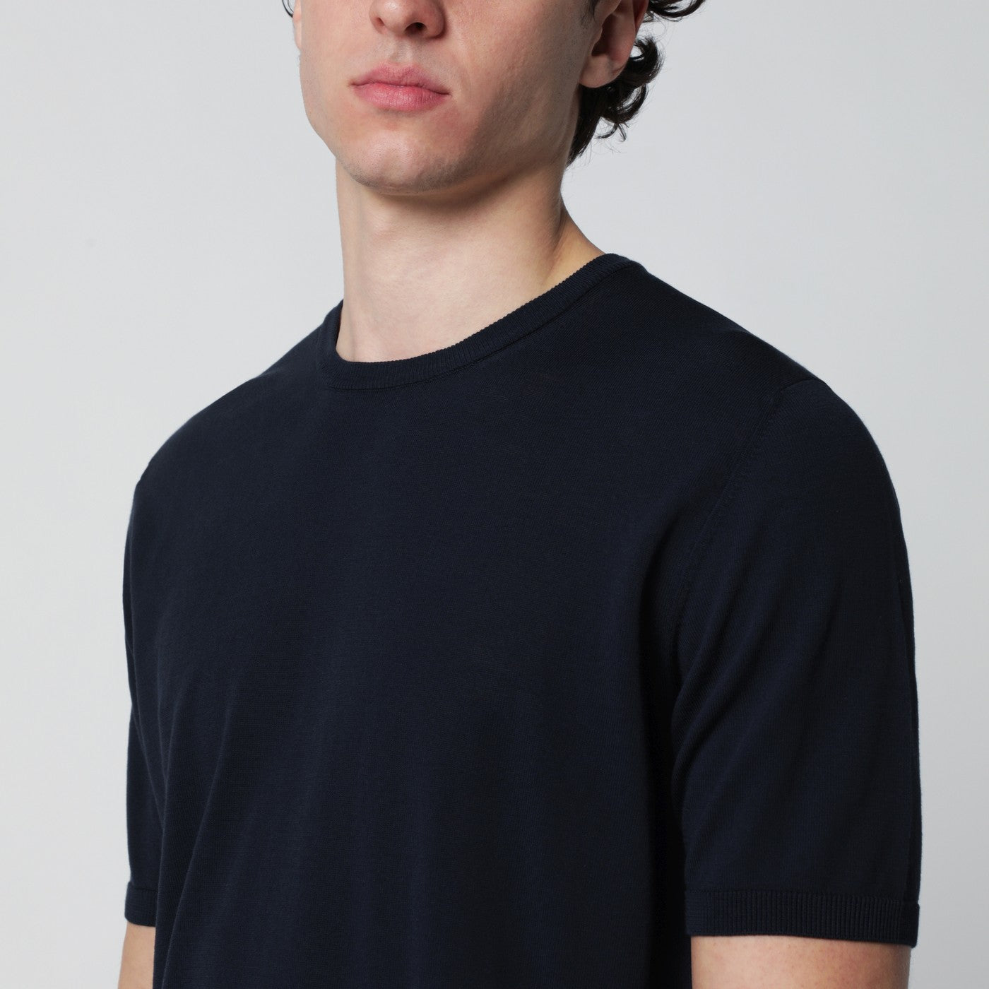 Maglia blu navy in cotone