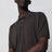 Polo regular in cotone crêpe color moro