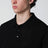 Black openwork cotton polo
