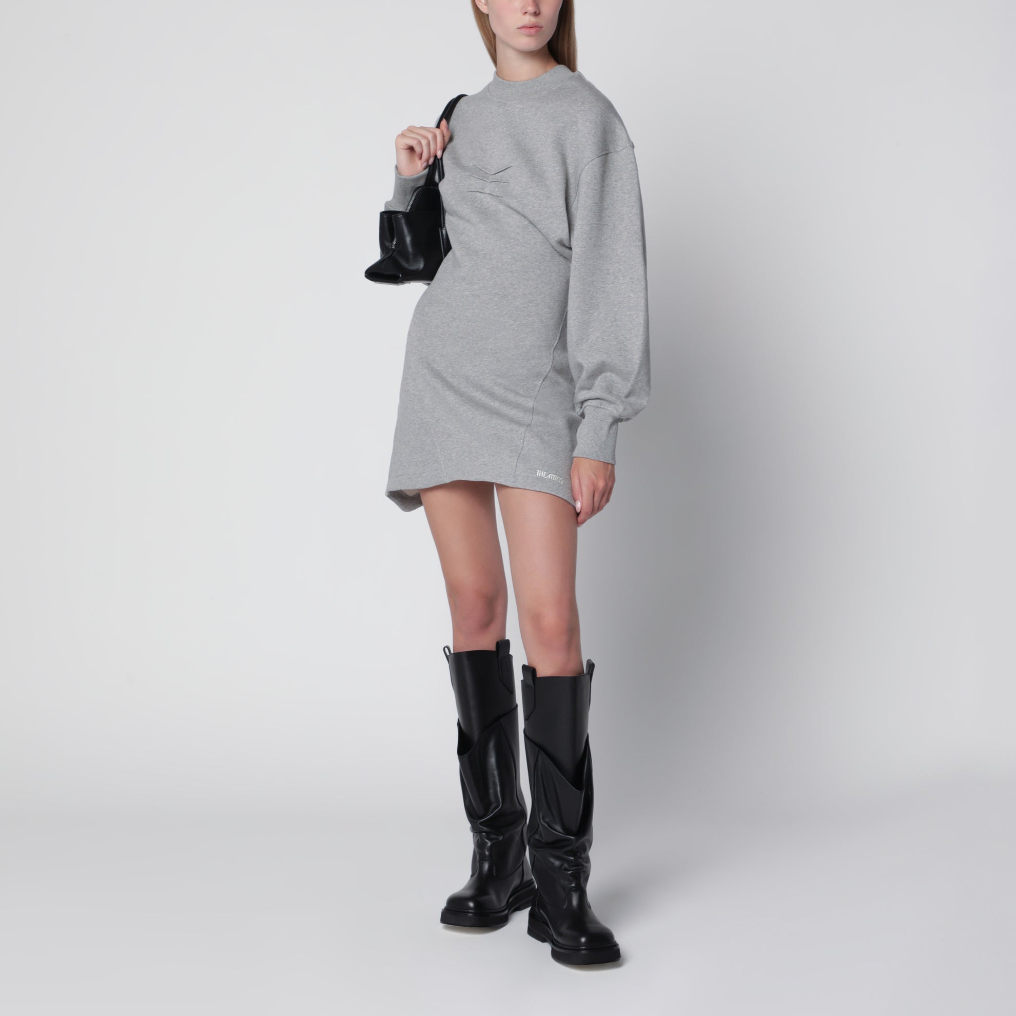 The Attico Sweatshirt Dress With Darts, Women's, Grey
