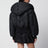 Black quilted cotton-blend puffer jacket