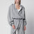 Felpa con cappuccio in cotone melange grigio