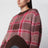 Pullover aus Mohairmischung mit Karomuster in Kaffee/Rosa