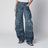 Pantaloni cargo Fern washed blu