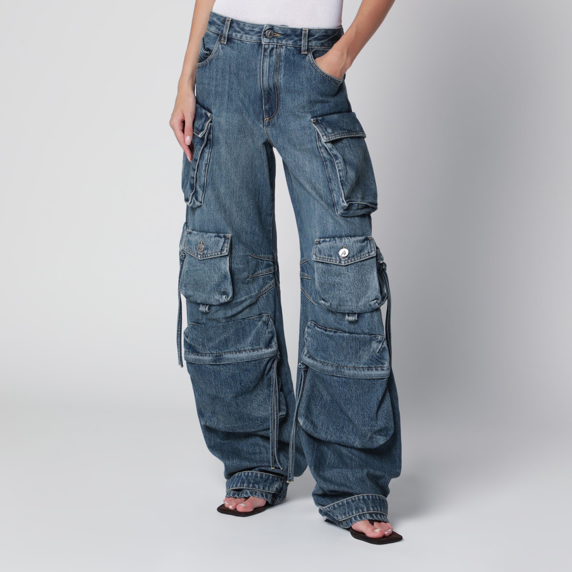 Pantaloni cargo Fern washed blu