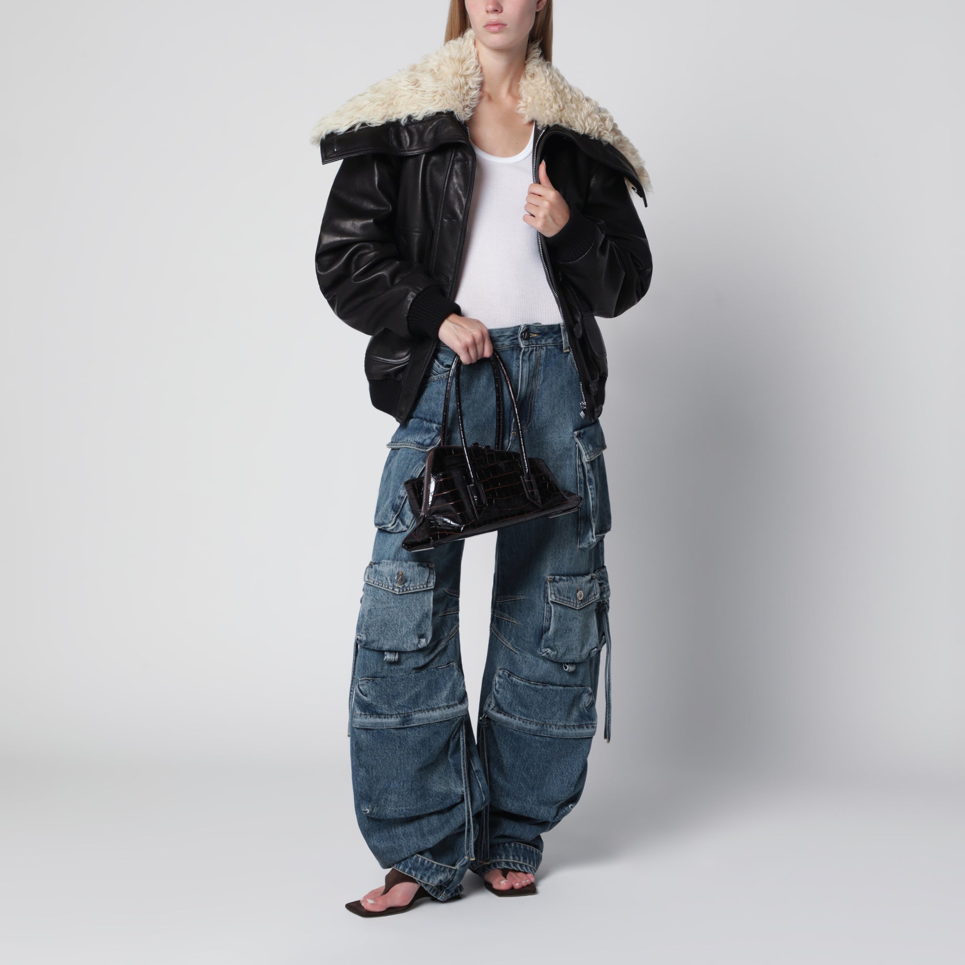 Pantaloni cargo Fern washed blu